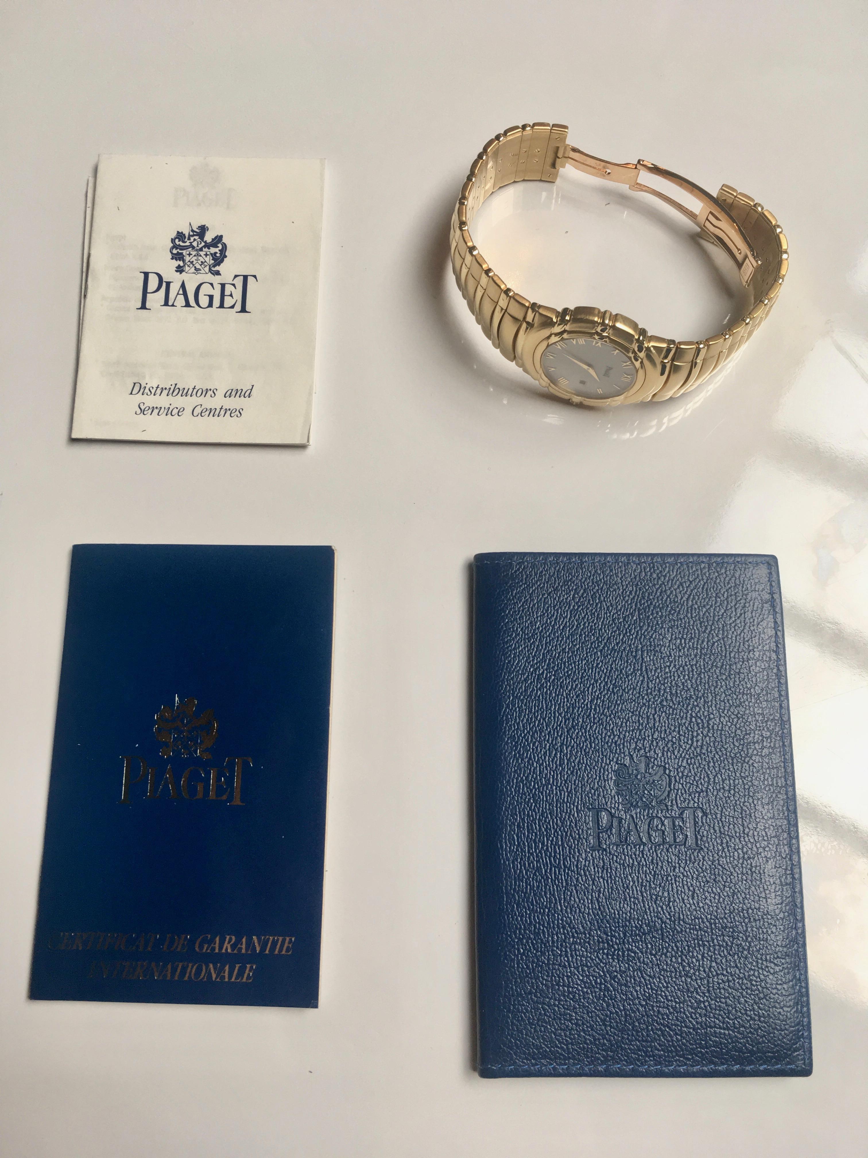 Piaget Yellow Gold Tanagra Midsize quartz Wristwatch, c 1993 7