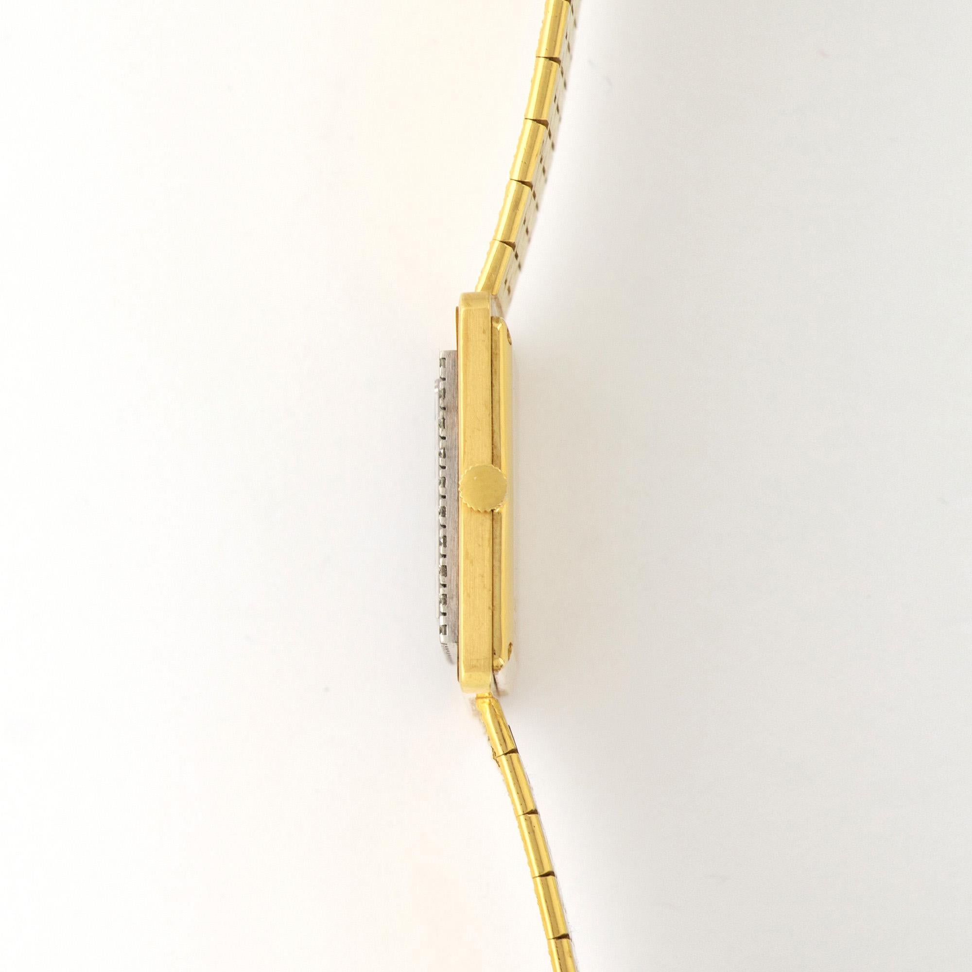 Modern Piaget Yellow Gold Tigers Eye Diamond Manual Wind Wristwatch, circa 1970s