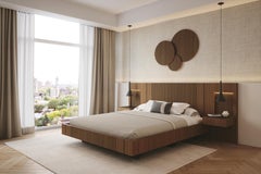 Piana 213cm Size Bed with 2 Drawers and Leds on Bed Head