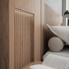 Piana Bed with Shelves