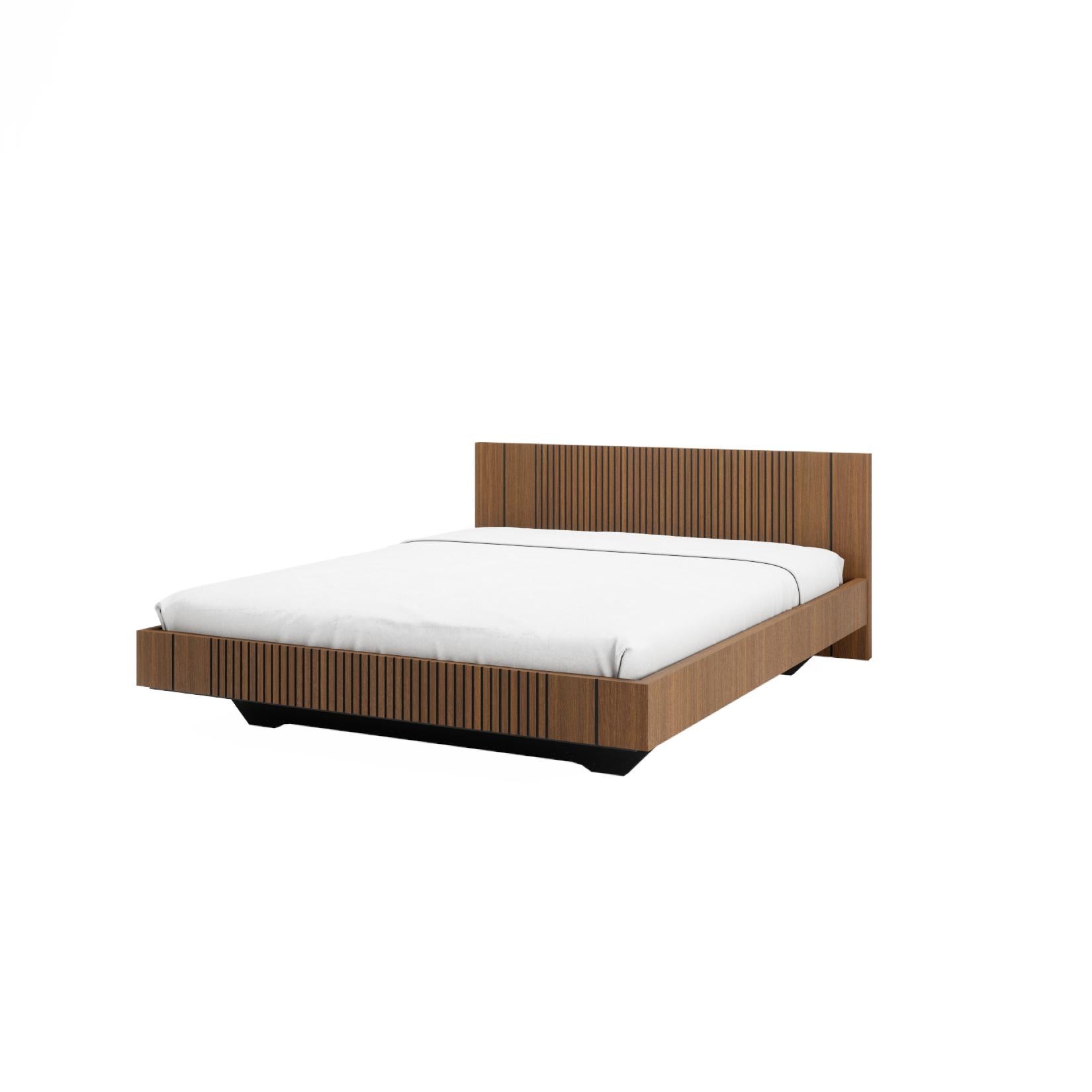 Scandinavian Modern Piana Simple Bed For Sale