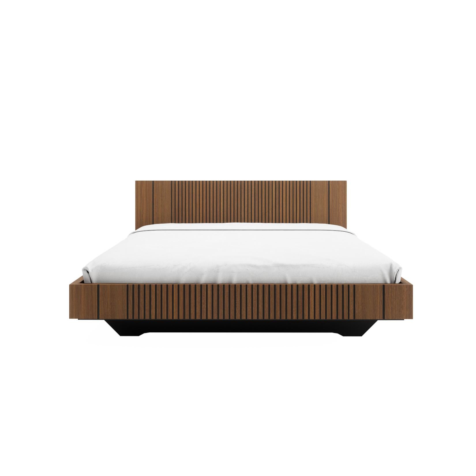 Scandinavian Modern Piana Simple Bed For Sale