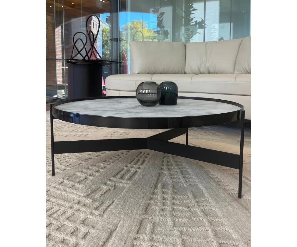 Effet bronze Table basse ronde Abaco par Pianca Studio en vente