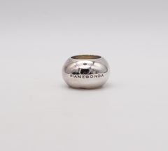 Anillo de banda gruesa escultural Pianegonda de plata de ley .925 maciza