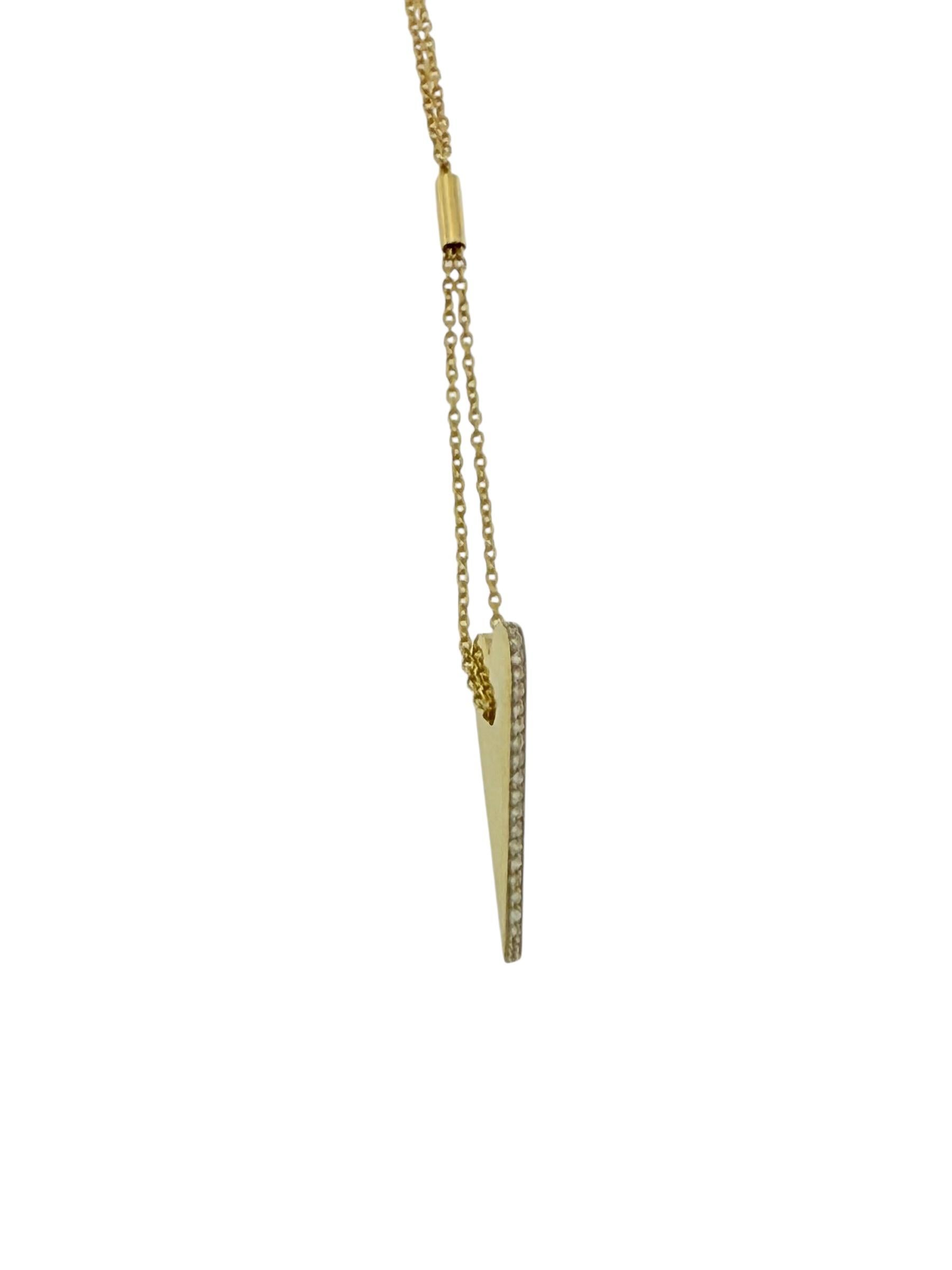 Pianegonda Herz-Halskette aus Gelbgold mit Diamanten (Brillantschliff) im Angebot