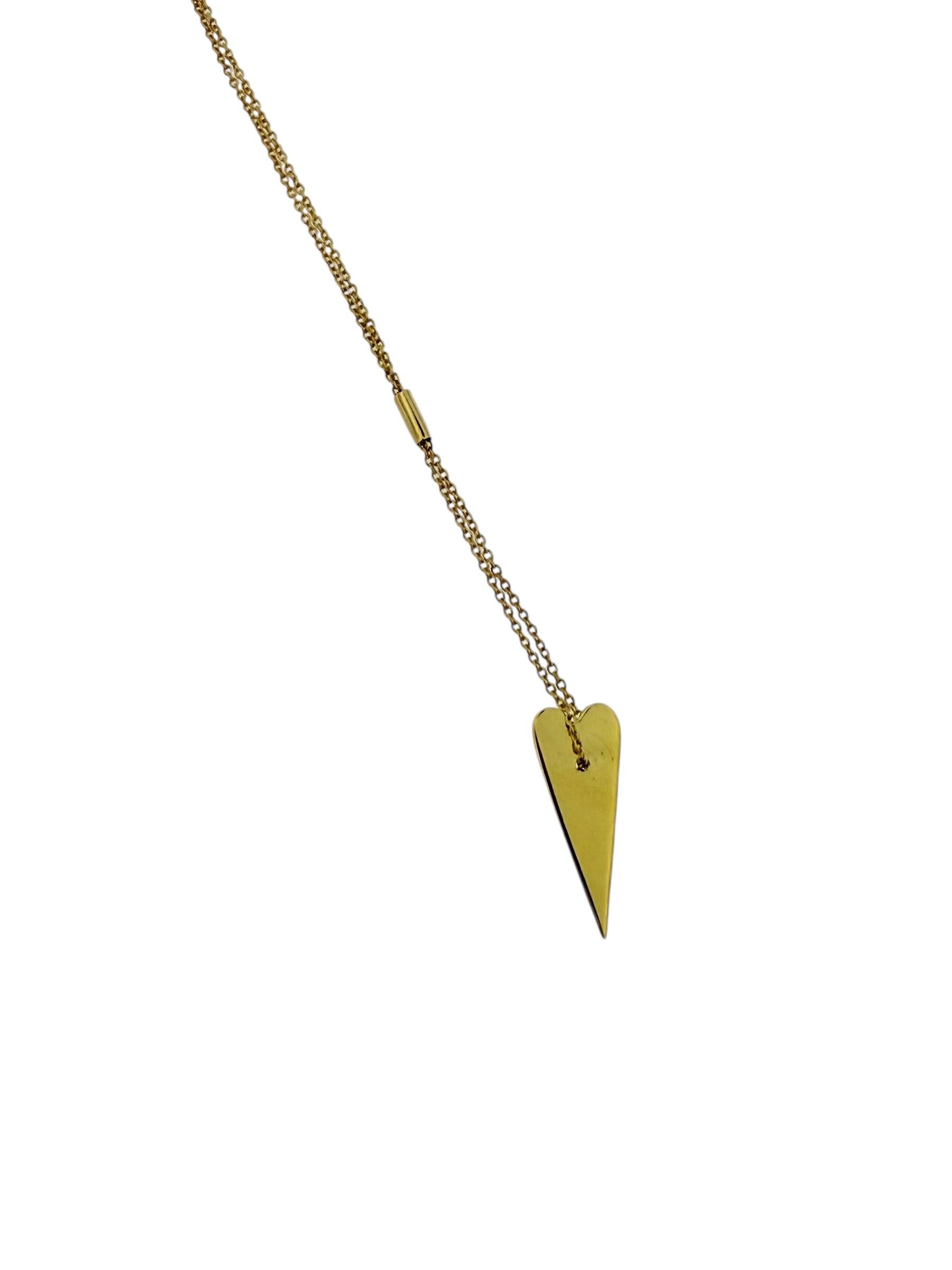 Pianegonda Herz-Halskette aus Gelbgold mit Diamanten für Damen oder Herren im Angebot
