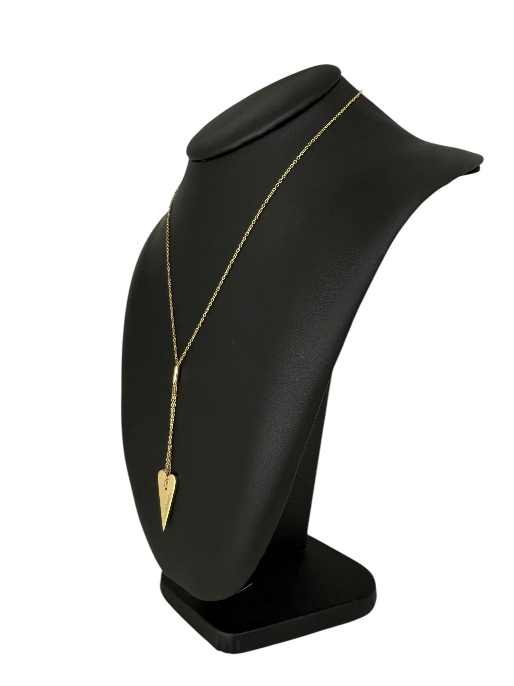 Pianegonda Herz-Halskette aus Gelbgold mit Diamanten im Angebot 2