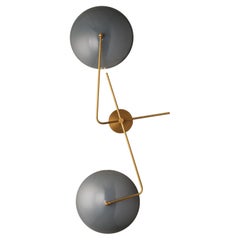 Pianeta Large-Scale Wall Light or Sconce in Enamel & Brass, Blueprint Lighting