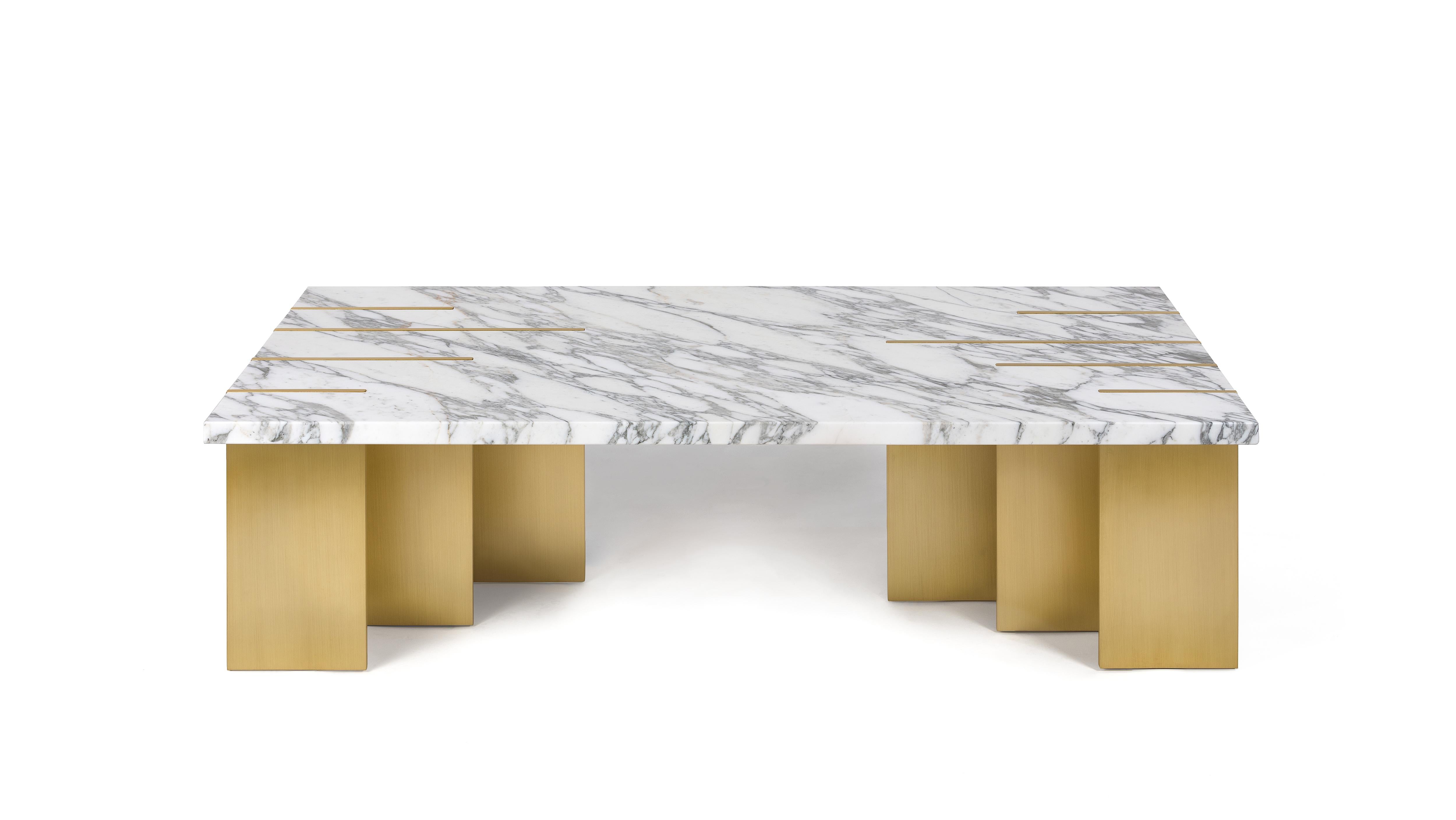 Post-Modern Pianist Calacatta Marble Coffee Table by InsidherLand For Sale