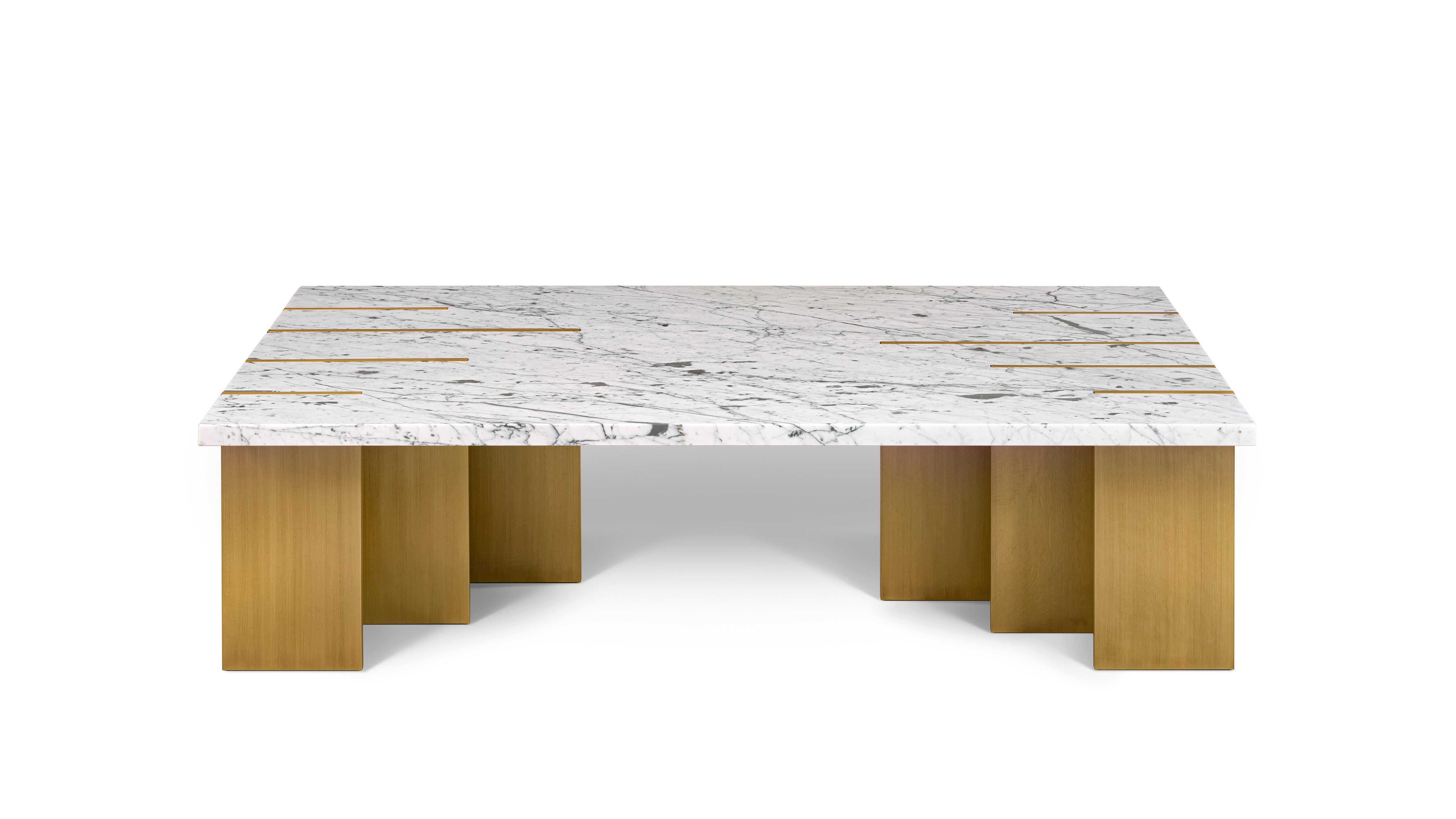Post-Modern Pianist Carrara Marble Coffee Table by InsidherLand For Sale