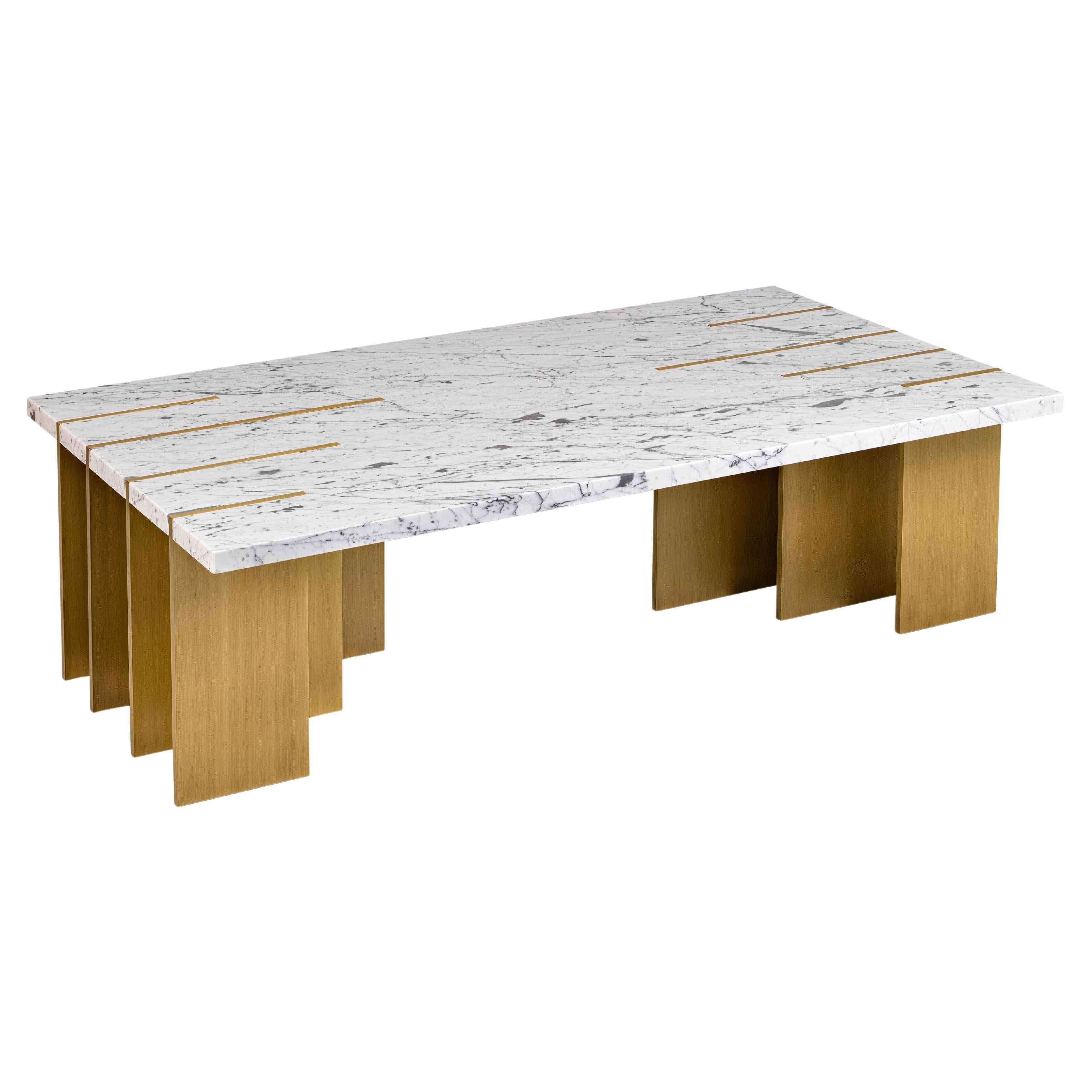 Pianist Carrara Marble Coffee Table by InsidherLand For Sale