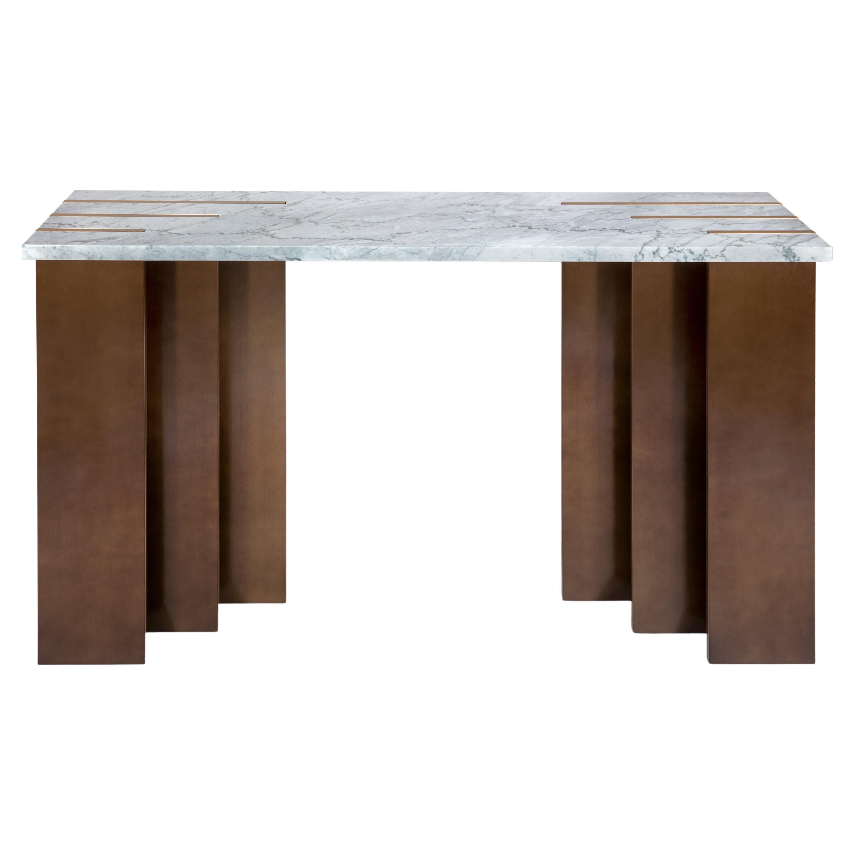 Pianist Carrara Marble Console by InsidherLand For Sale