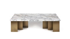 Luxury Calacatta marble & bronzed brass, Pianist coffee table by InsidherLand