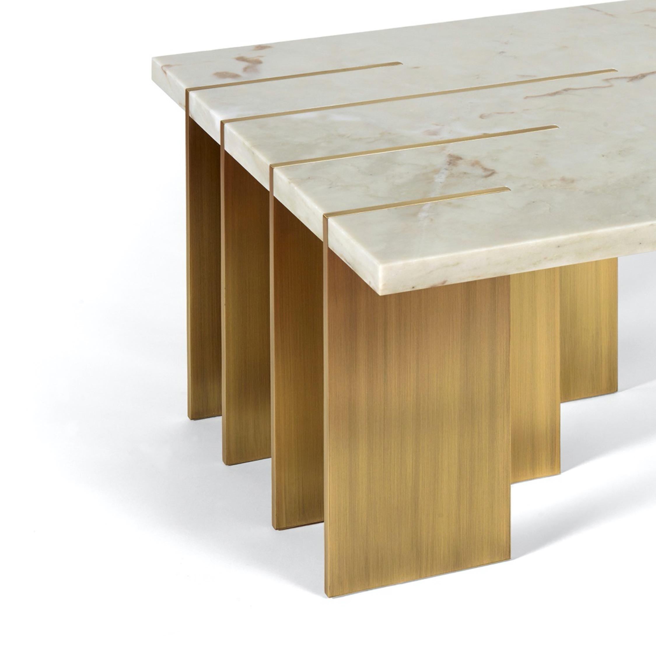 Modern Pianist Coffee Table, Estremoz & Brass, InsidherLand by Joana Santos Barbosa For Sale