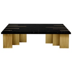 Pianist Coffee Table, Nero Marquina Brass, InsidherLand by Joana Santos Barbosa