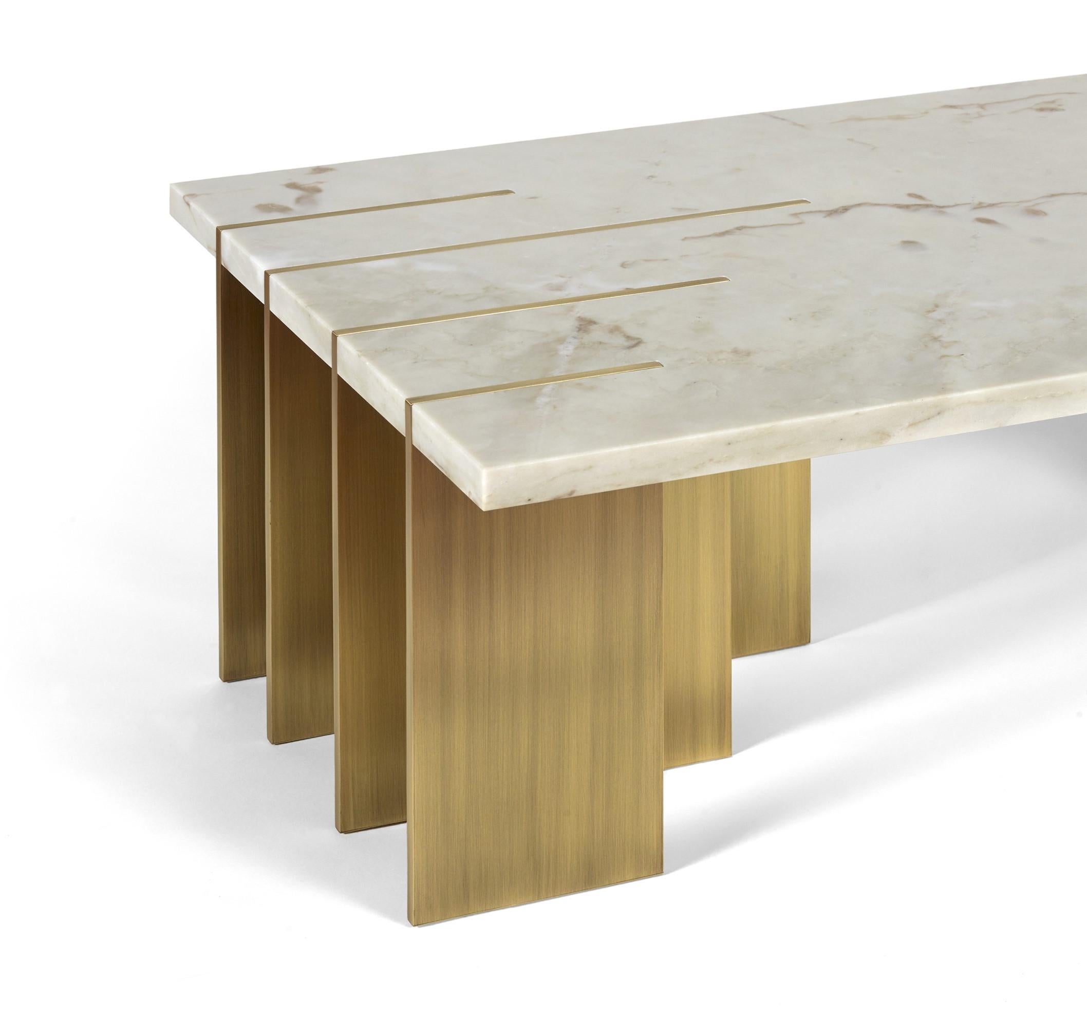 Portuguese Pianist Estremoz Marble Coffee Table by InsidherLand For Sale