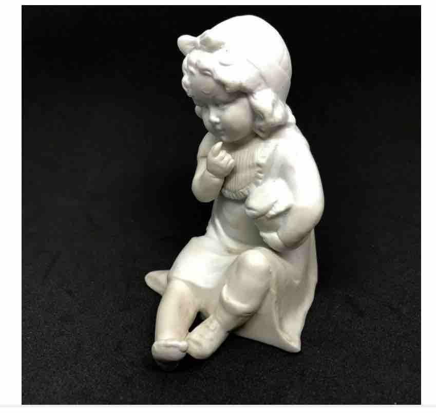 German Piano Baby Girls with Toys Bisque Porcelain Figurine Hutschenreuther, 1910s For Sale