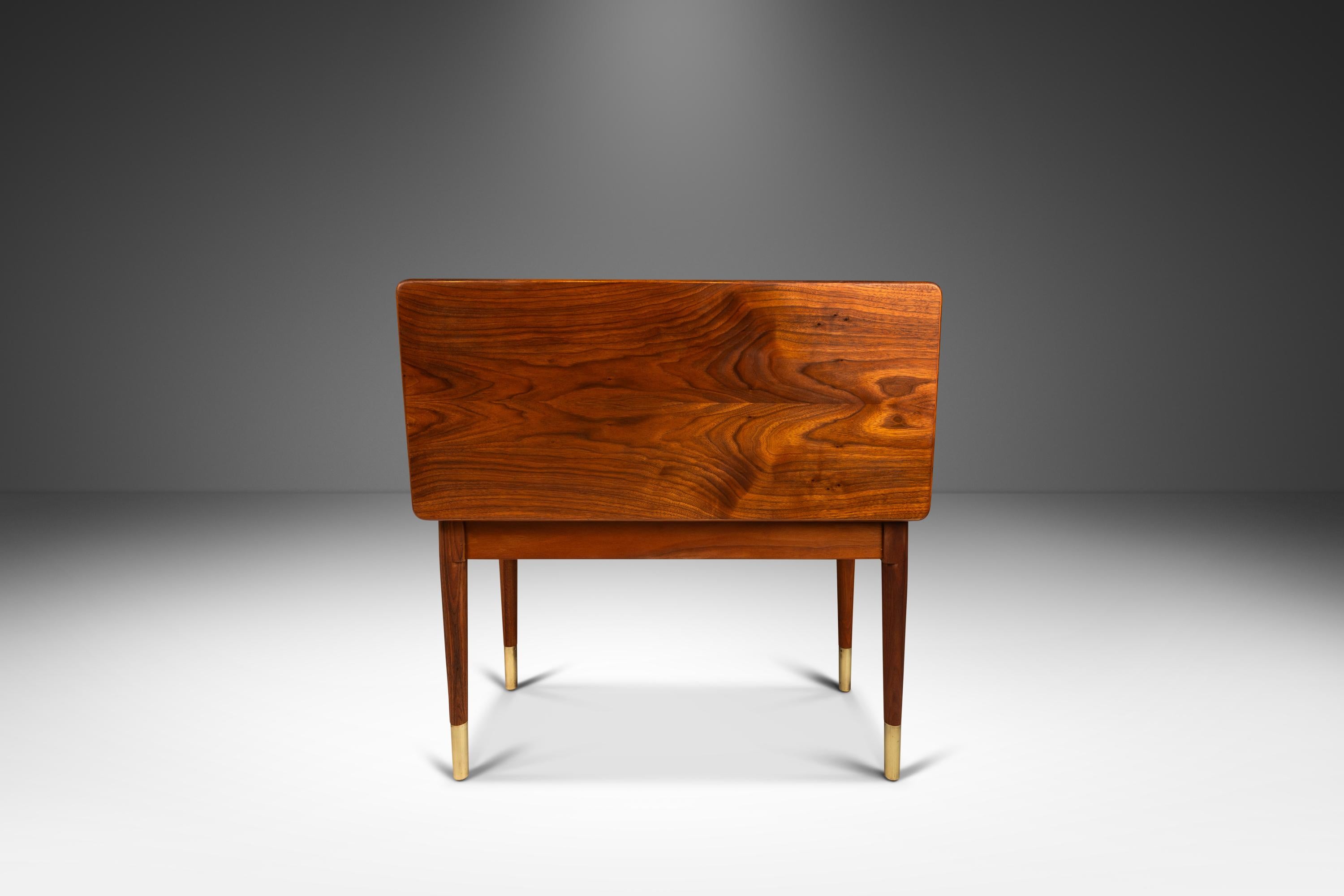Piano Bench in Walnut by Manual Arts Paired Well w/ Baldwin Acrosonic, 1960s 5