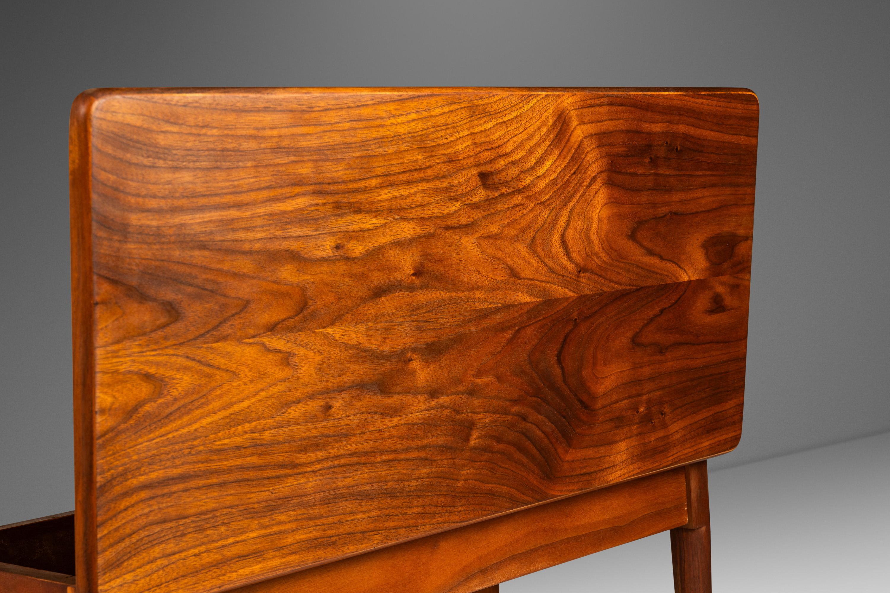 Piano Bench in Walnut by Manual Arts Paired Well w/ Baldwin Acrosonic, 1960s 2