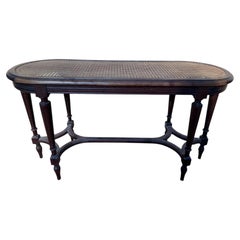 Piano Bench – Louis XVI Style – Six Tapered Feet – Caning