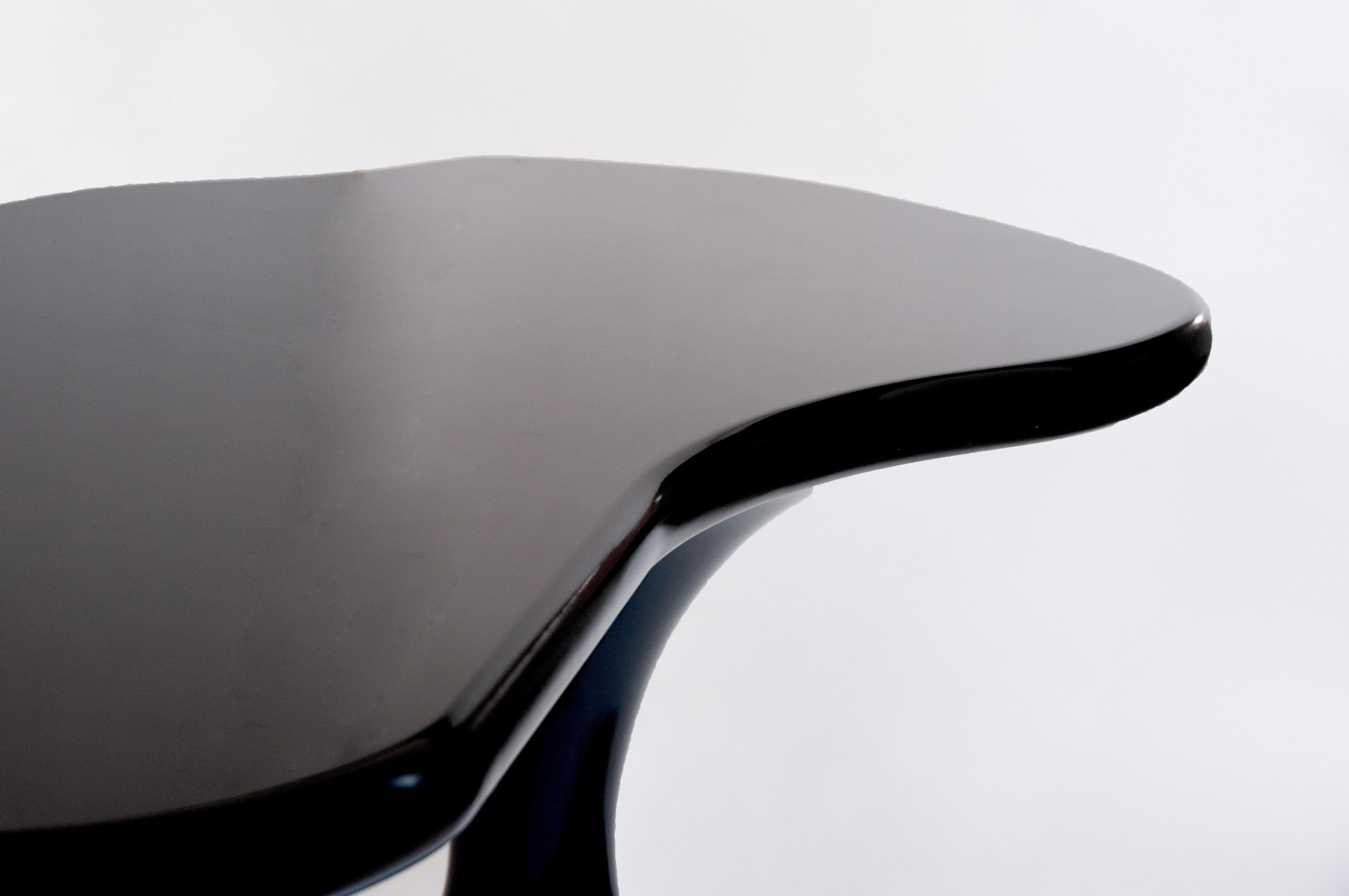 Mexican Piano desk black lacqued wood For Sale