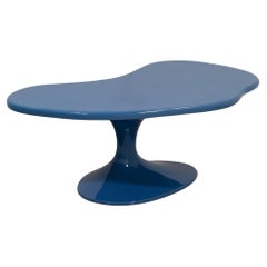 Piano Desk Blue Lacqued Wood