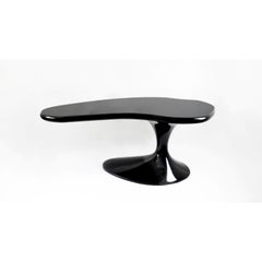 Piano Desk in Black Lacquered Wood by Panorammma