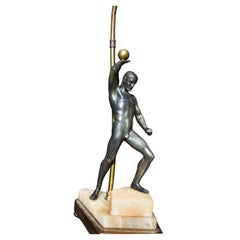 Piano Lamp with Figure of Atlas Circa 1920's