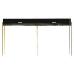 Piano Polished Bronze Console Table by Palena Furniture