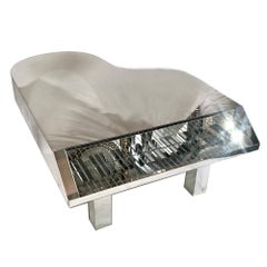 Piano Shaped Mirrored Coffee Table