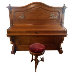 Piano Sponnagel Circa 1900 With Its Seat