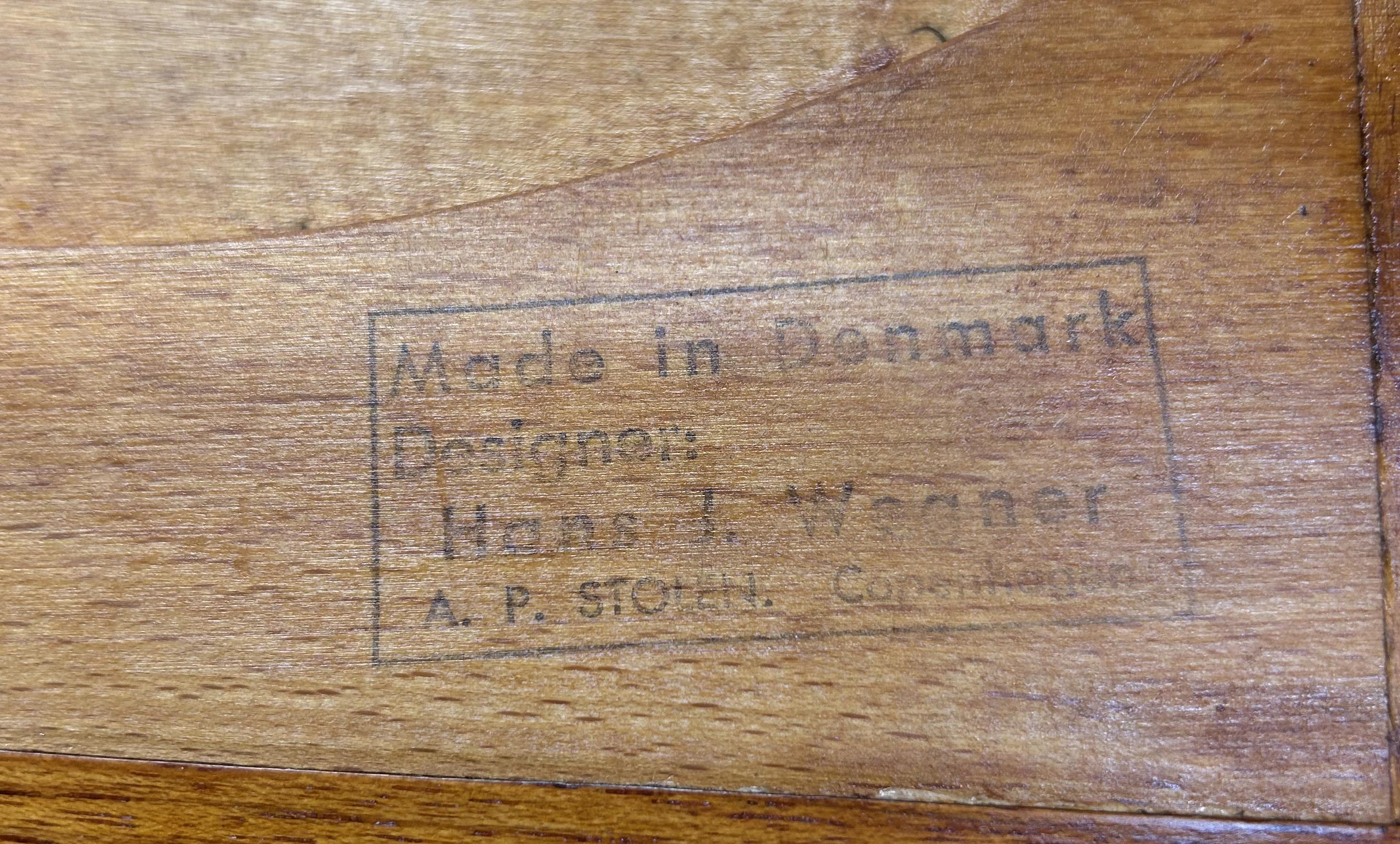 Piano Stool AP30 by Hans J Wegner for A.P.Stolen In Excellent Condition For Sale In Little Burstead, Essex