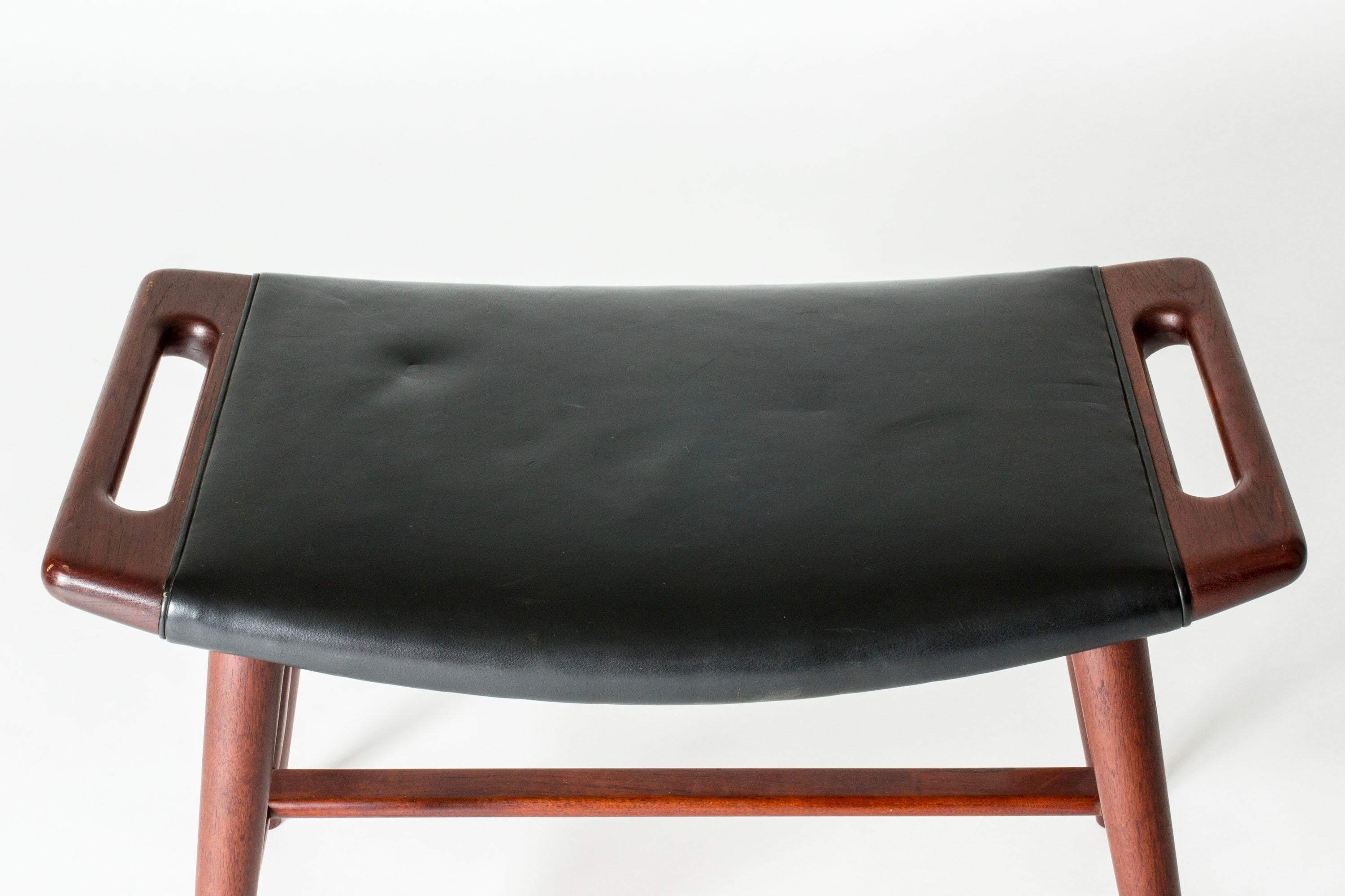 Danish Piano Stool by Hans J. Wegner for L. Chr. Larsen & Søn, Denmark, 1950s For Sale