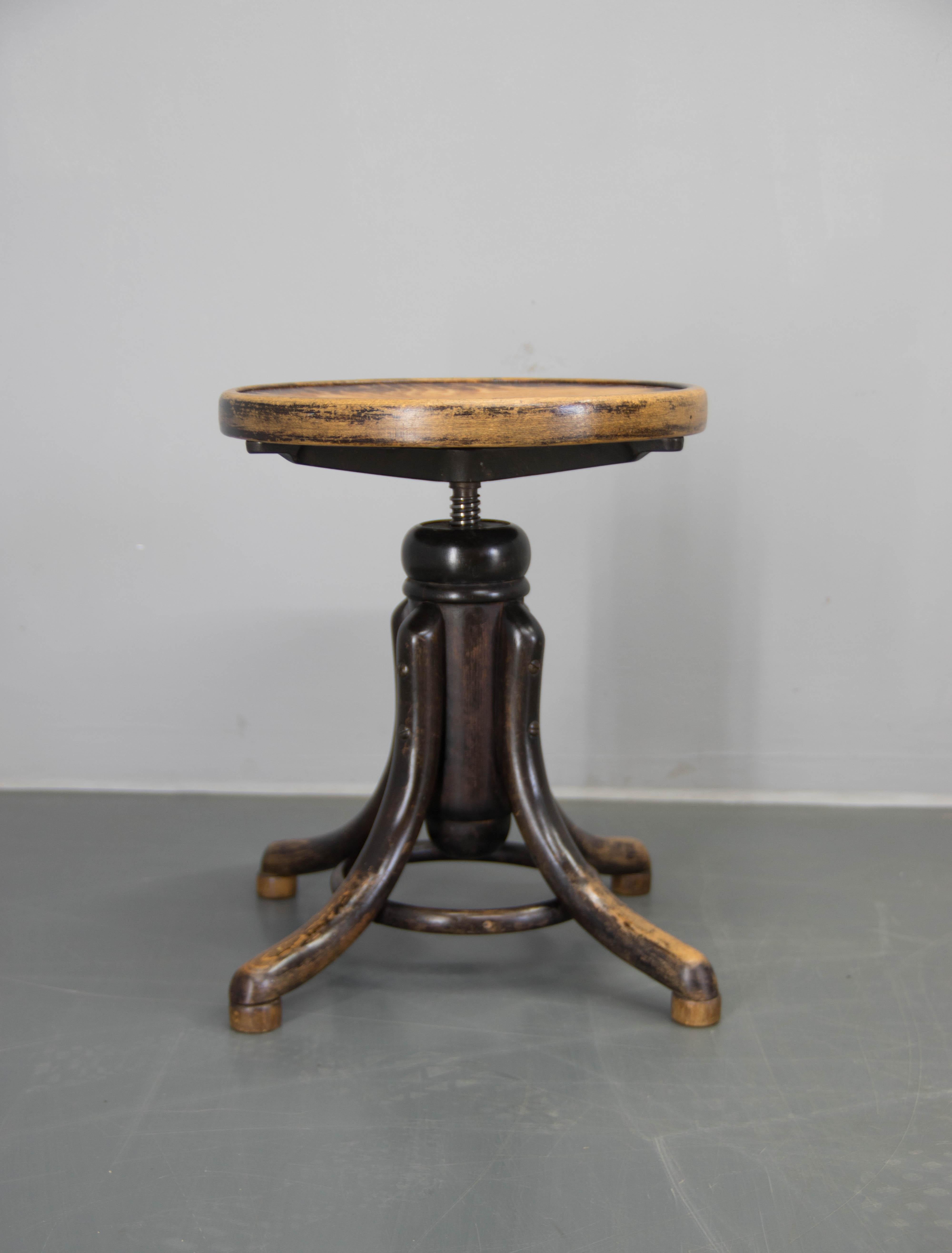 Czech Piano Stool, Thonet, 1920s