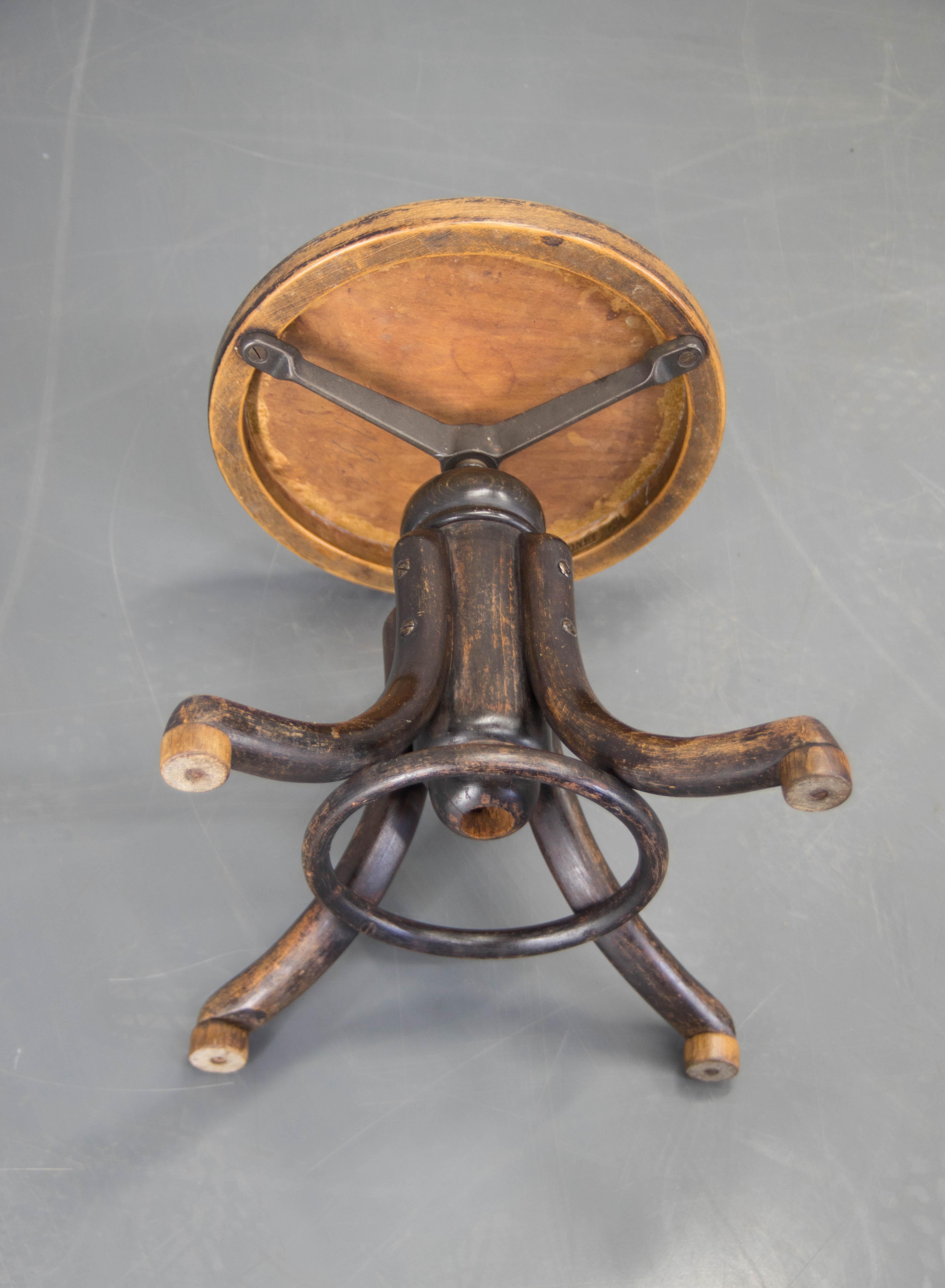 Early 20th Century Piano Stool, Thonet, 1920s
