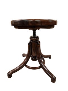 Swivel Piano Stool, Gebrüder Thonet, Signed, Around 1890, Austria