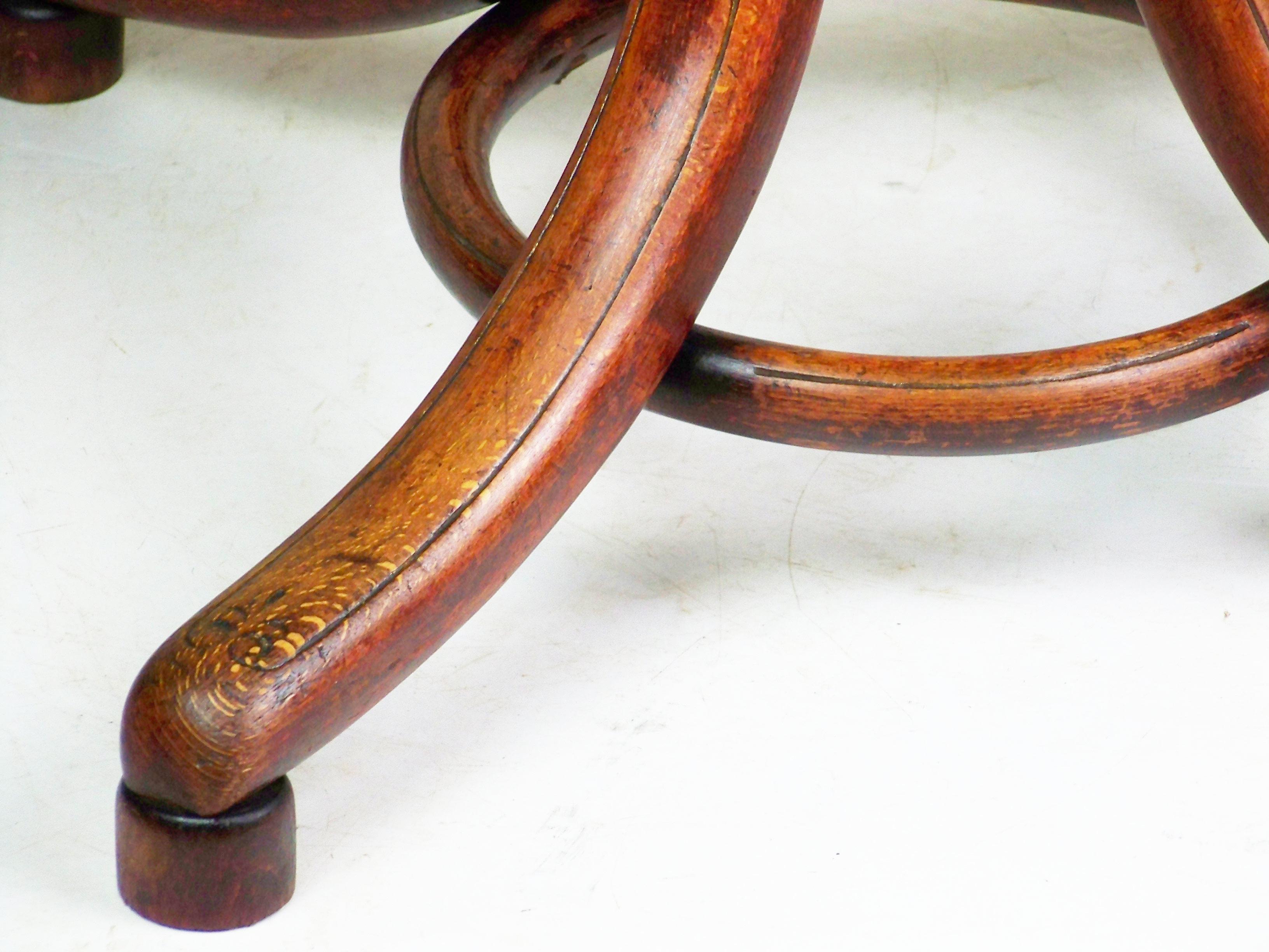 20th Century Piano Stool Thonet with Gilded Line