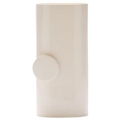 Piano Vase Handcrafted in Italy  Glossy White Modern