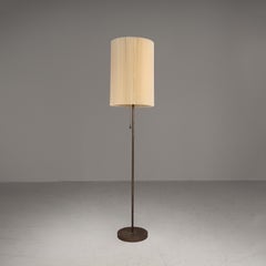 Floor lamp with parchment hat, Italian manufacture, 1950s