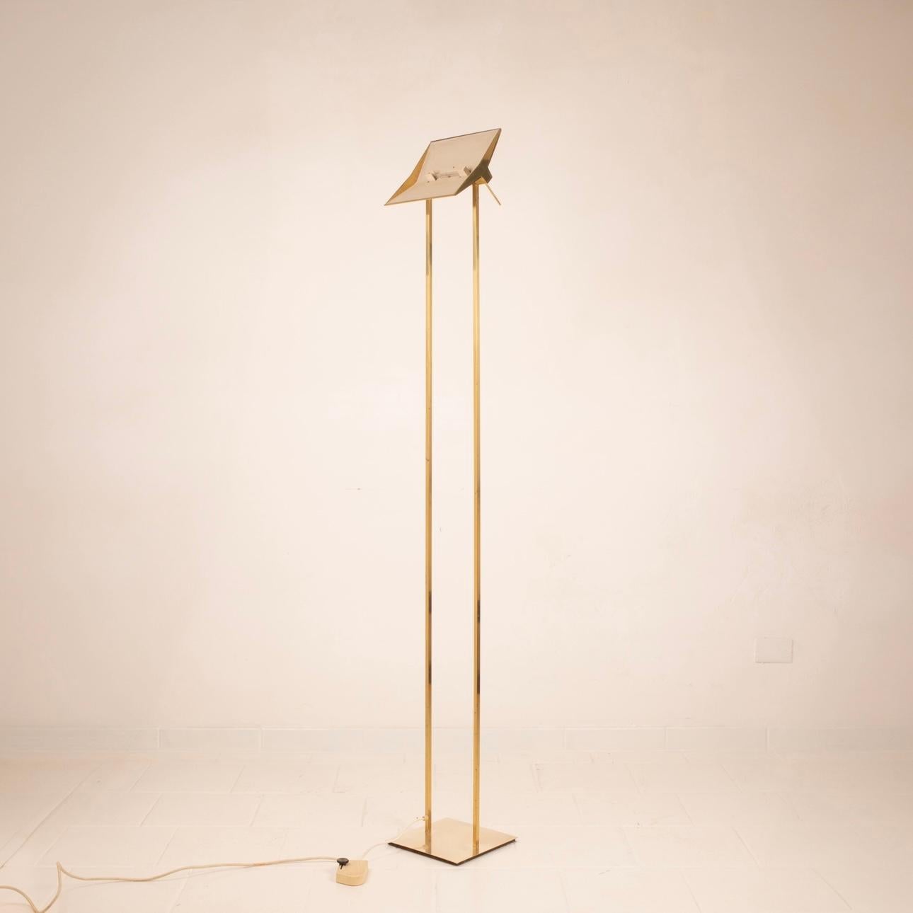 Floor Lamp in Solid Brass by Marco Zotta In Good Condition For Sale In Conversano, IT