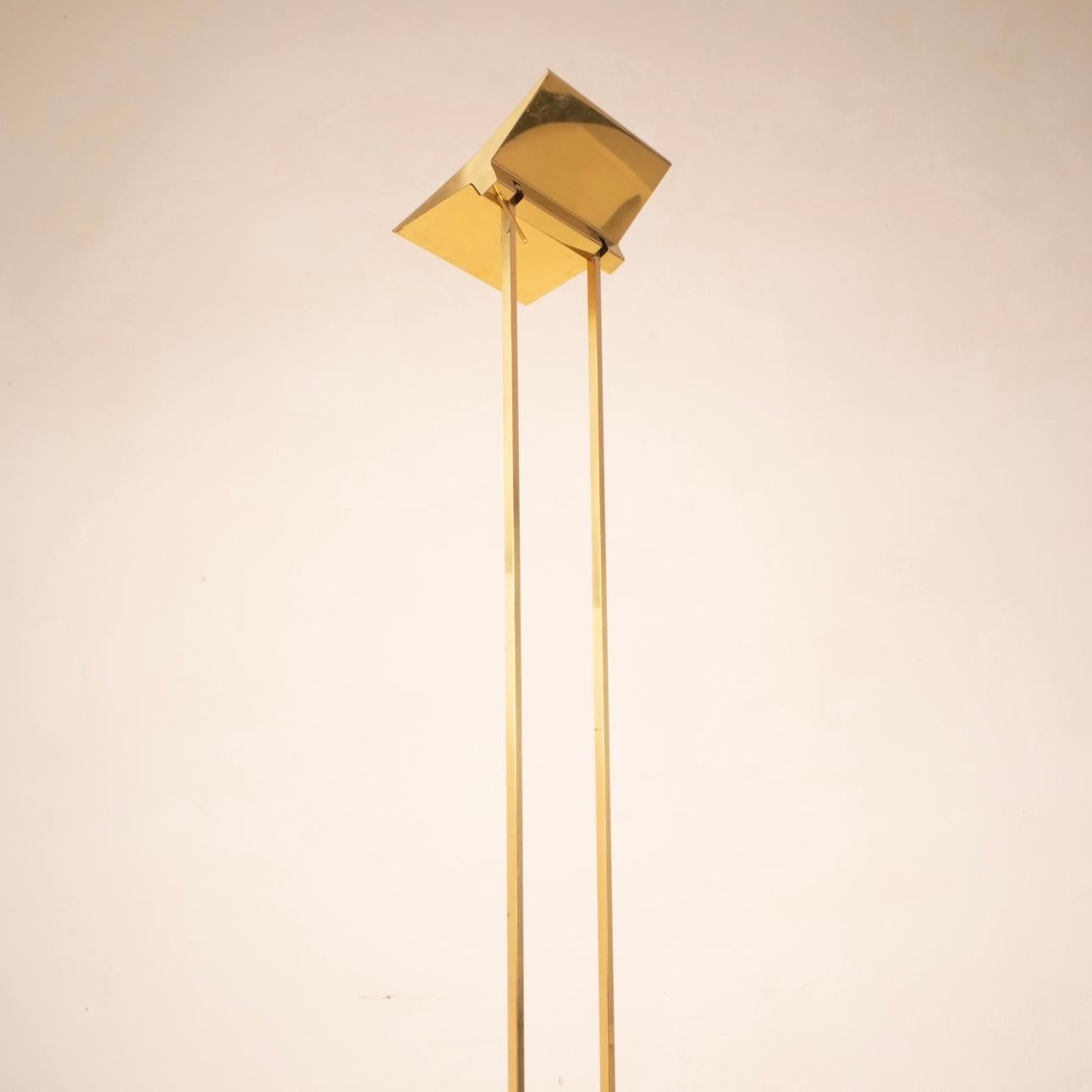 Floor Lamp in Solid Brass by Marco Zotta For Sale 3