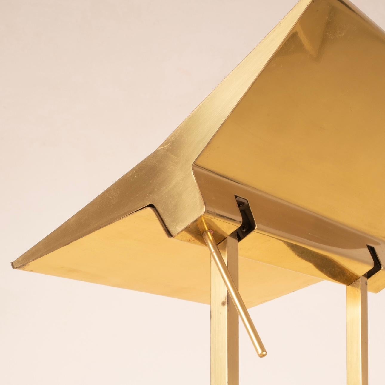 Floor Lamp in Solid Brass by Marco Zotta For Sale 4