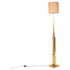 Rare Sculptural Gaetano Brass Floor Lamp by Luciano Frigerio, Italy 1960