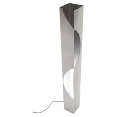 Mirrored Sculptural Floor Lamp designed and assembled in Italy by Dario Nasuti