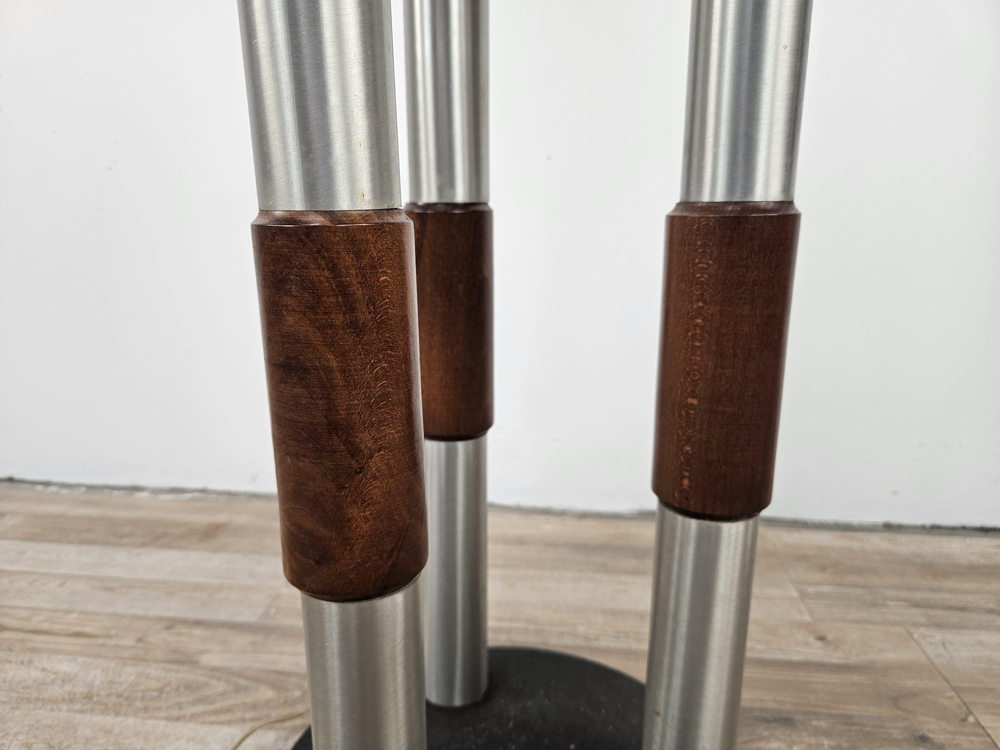 Swirl Murano glass floor lamp with three light points Mid Century 1970s For Sale 5