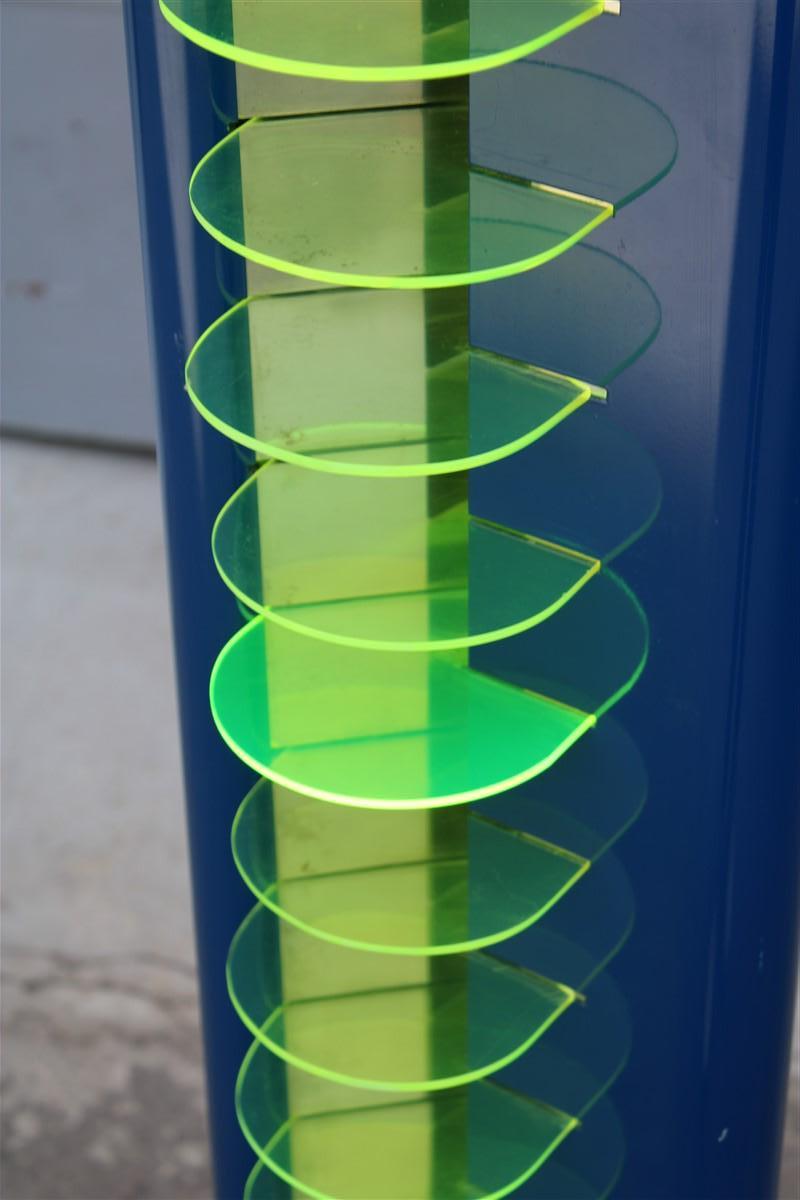 Piantana Optical Amalasunta Vittorio Gregotti pour Bilumen 1968 Verde Blu Italia en vente 13