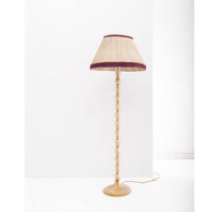 Piantana Seguso in vetro di Murano ''champagne'' della metà del secolo scorso.