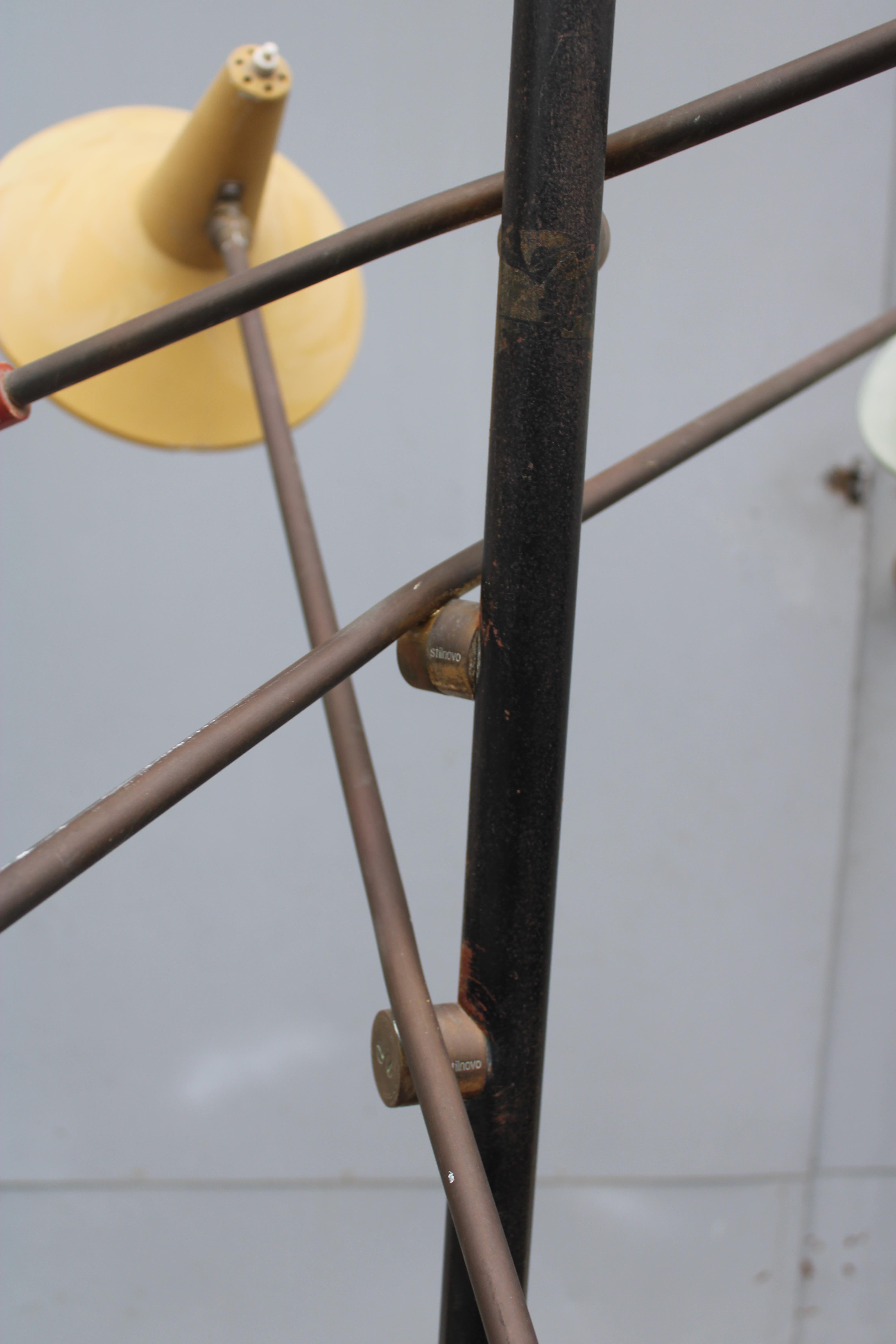 Piantana Stilnovo Bruo Gatta 1950 braccia direzionabili raro pezzo da collezione in vendita 8