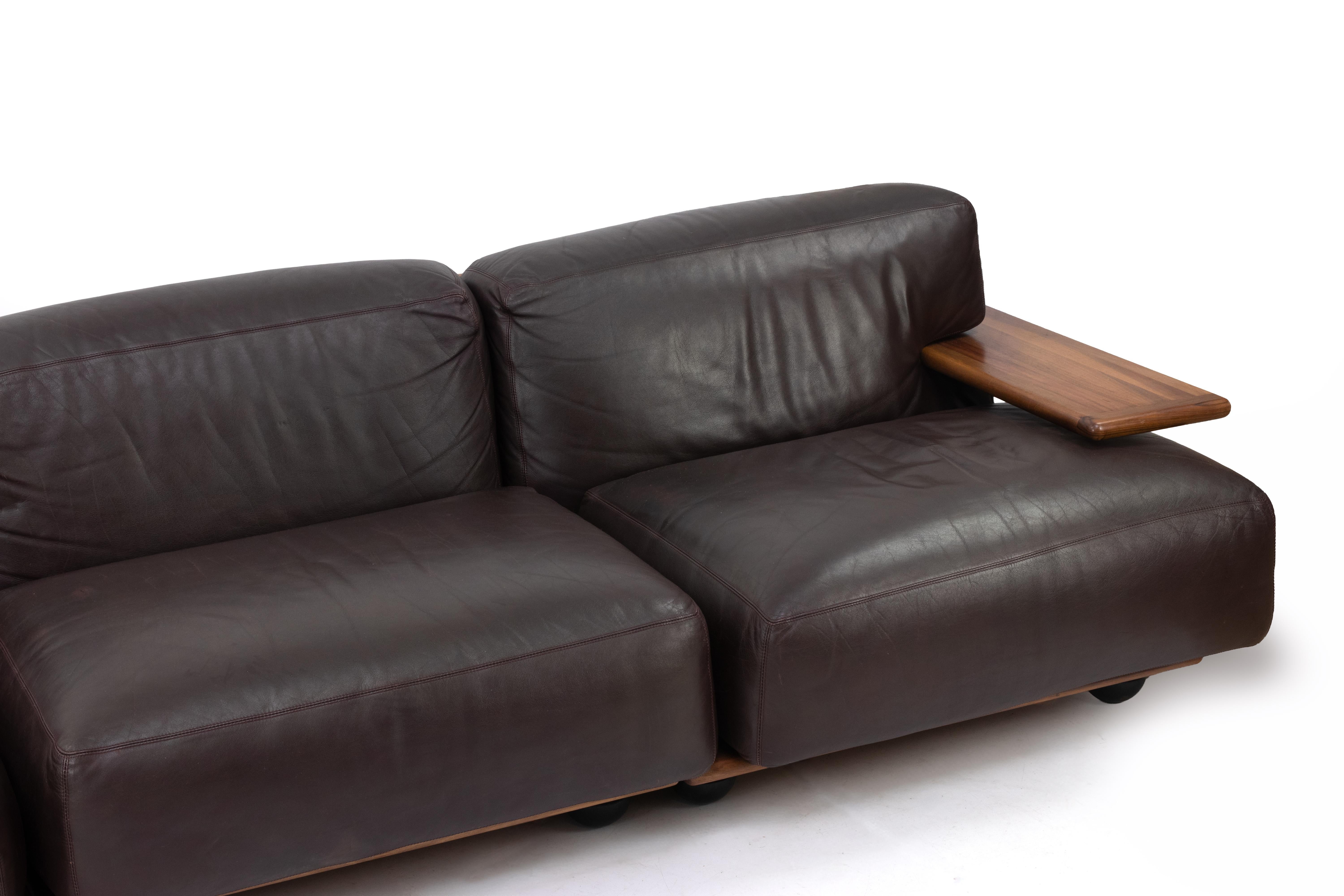 Cuir Groupe de sièges Pianura de Mario Bellini pour Cassina en vente