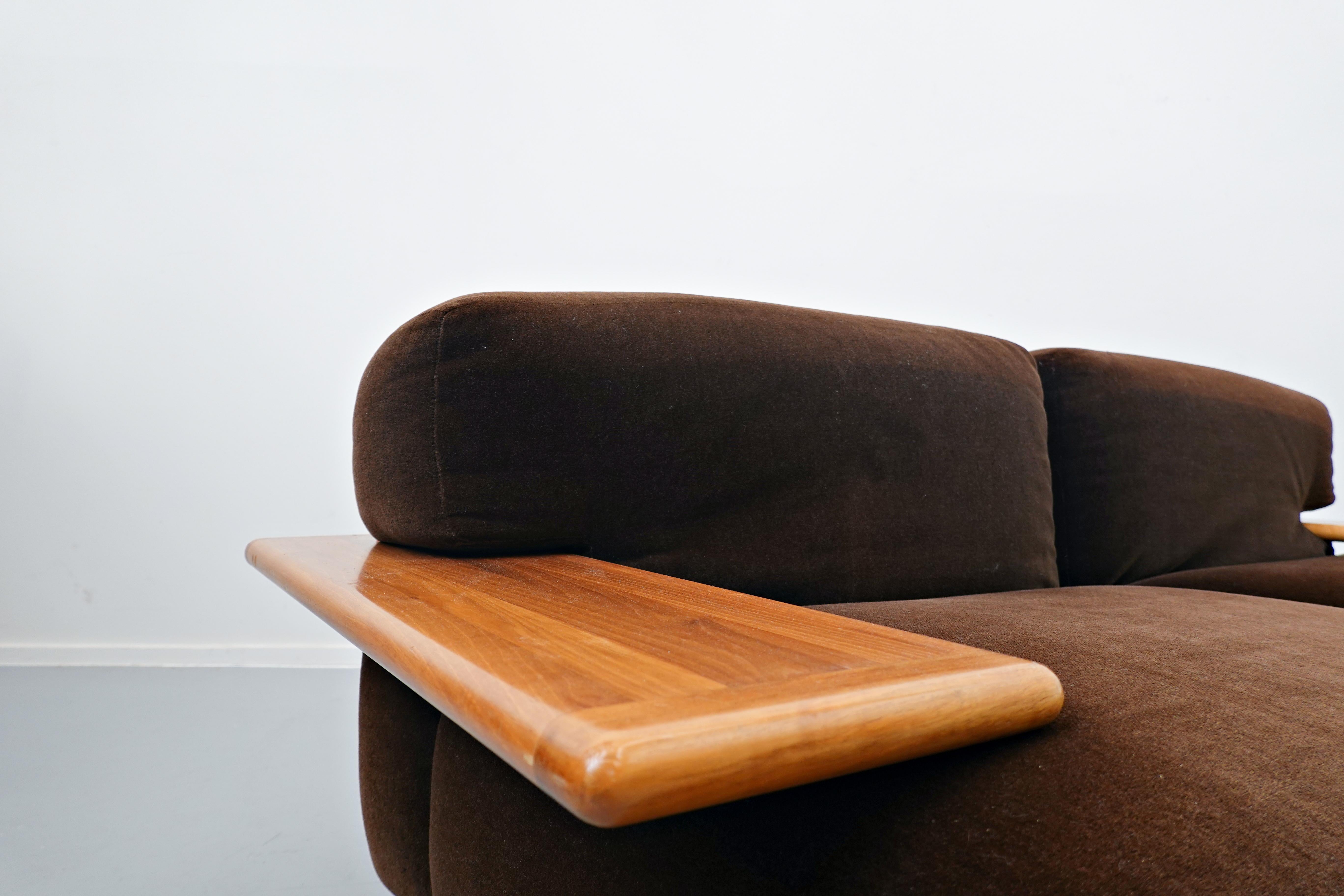 Velvet Pianura Sofa by Mario Bellini for Cassina, 1970s '2 available'